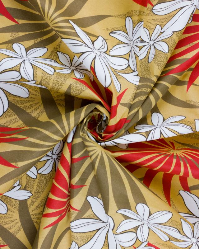 Polynesian Fabric MOENAU Ochre - Tissushop